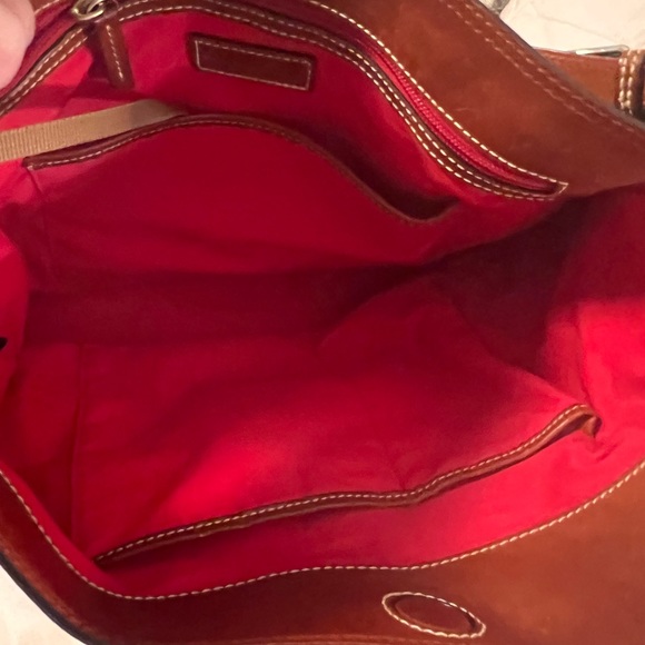 Dooney Bourke large black with tan and gold hardware - Picture 2 of 5